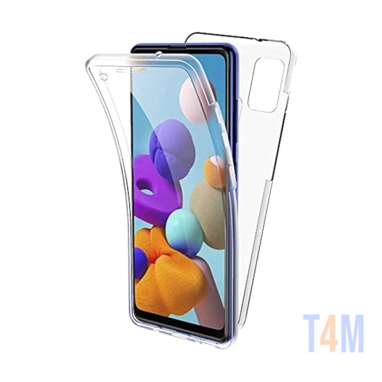 Funda de Silicona 360º para Samsung Galaxy A21s Transparente